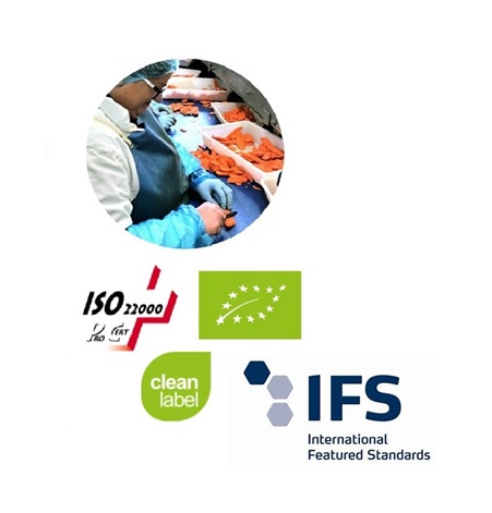 Nature Frais est certifié AFAQ ISO 22000 et bénéficie d'un plan HACCP