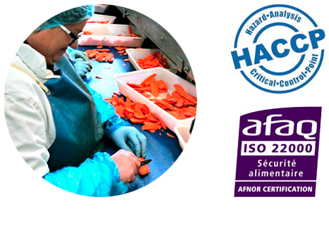 Nature Frais est certifié AFAQ ISO 22000 et bénéficie d'un plan HACCP